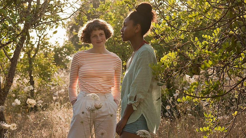 women in garden